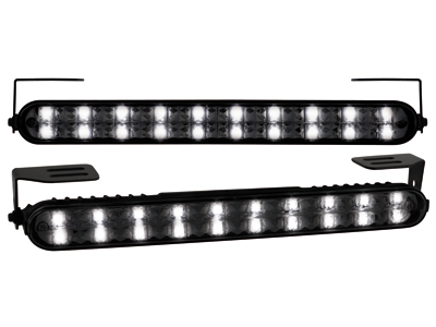 Kit de Luz diurna universal de 20 LEDs 220x24x35mm negras