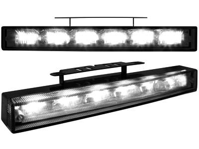 Kit de Luz diurna universal de 6 LEDs de alta intensidad 200x29x43-30 mm negras