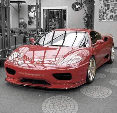 Lamina en carbono para Añadido delantero Ferrari 360 Modena Kit